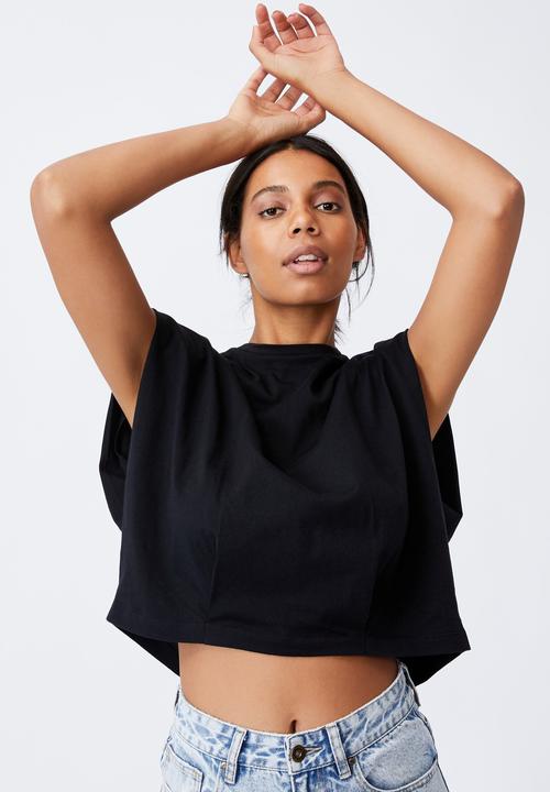 Cotton On - Form focus shoulder tank - black