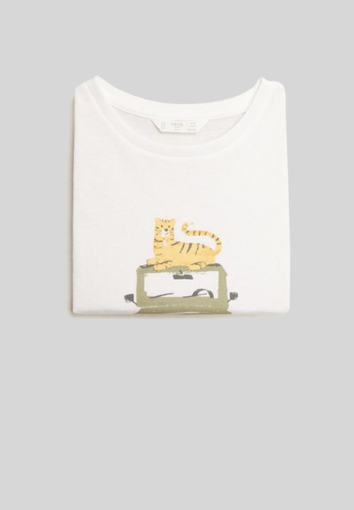 MANGO - T-shirt car - white