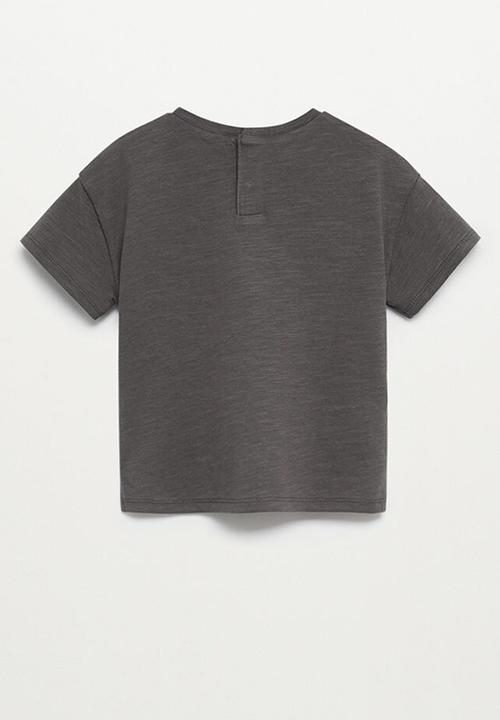 MANGO - T-shirt objects - charcoal