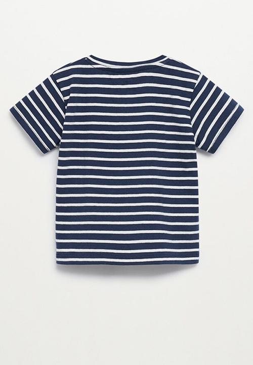 MANGO - T-shirt pani - navy