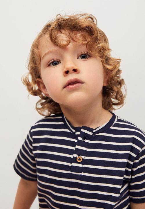 MANGO - T-shirt pani - navy