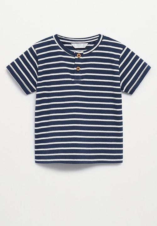 MANGO - T-shirt pani - navy