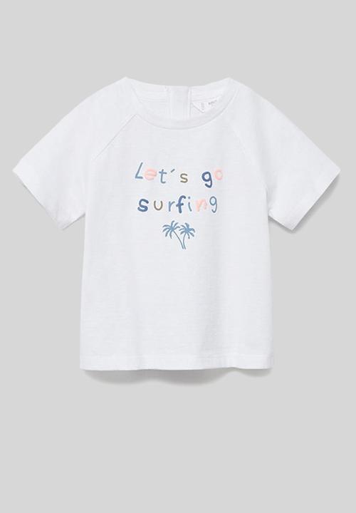 MANGO - T-shirt leto - white