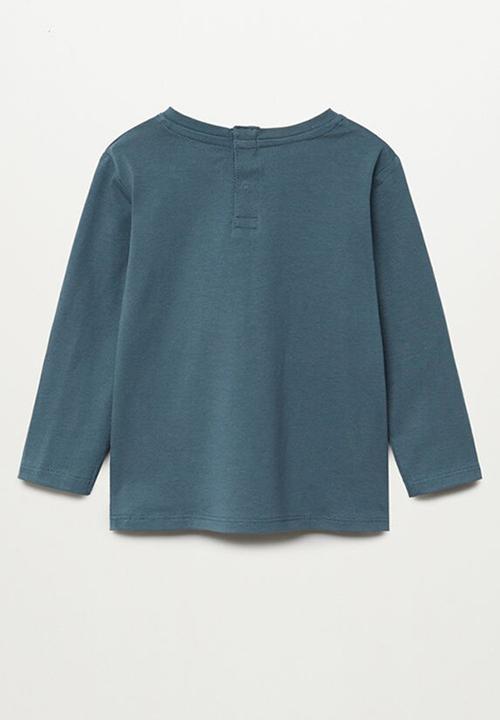 MANGO - T-shirt free - blue