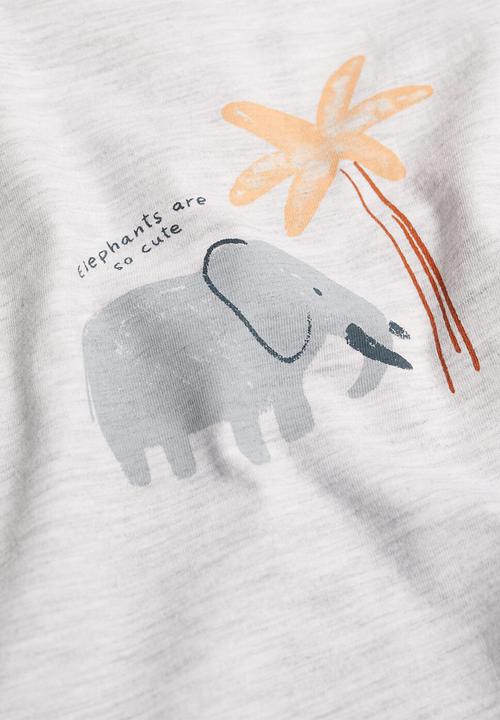 MANGO - T-shirt elefante - grey