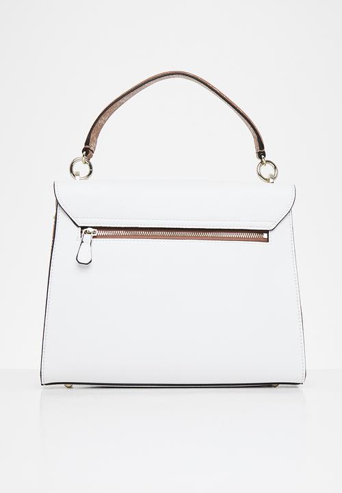 GUESS - Enrica top handle flap - cinnamon & white 