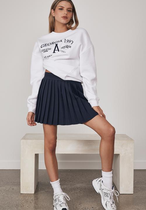 Factorie - Mini pleat skirt - navy blazer