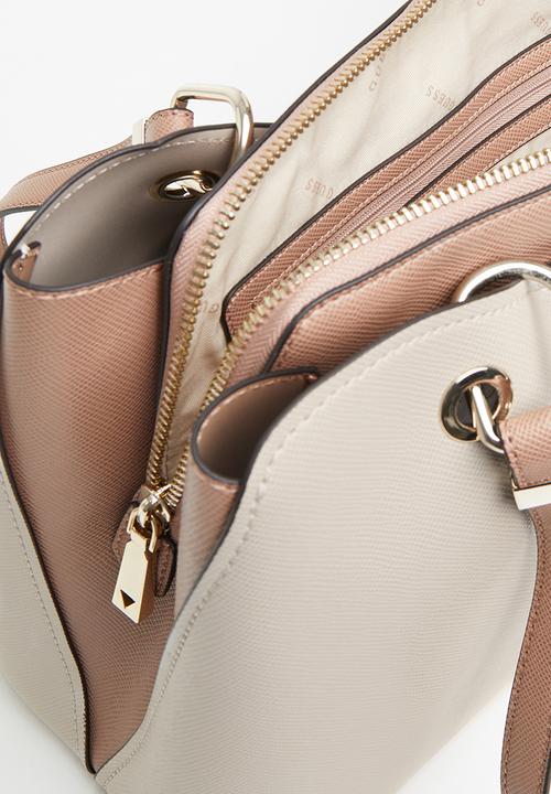 GUESS - Leslie lrg girlfriend satchel - stone 