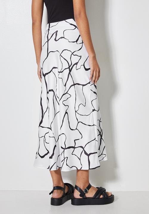 Superbalist - Long midi slip skirt - squiggle print