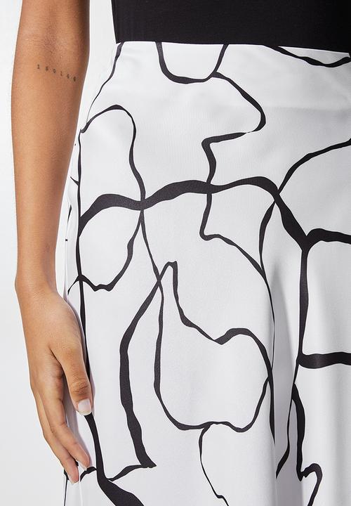 Superbalist - Long midi slip skirt - squiggle print