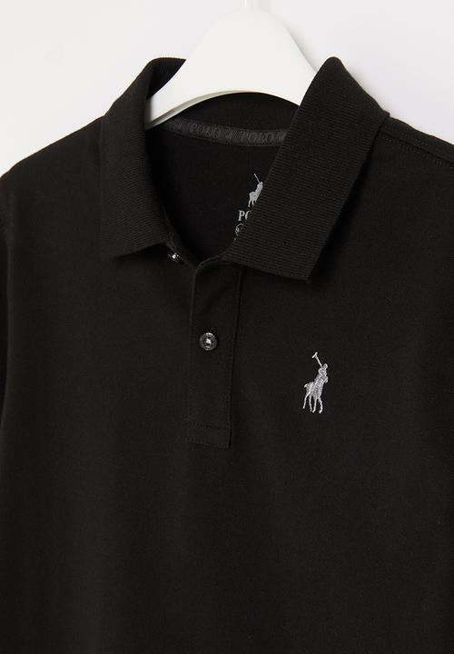 POLO - Boys robert long sleeve golfer - black