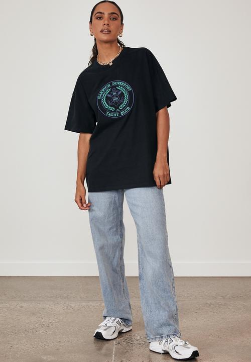 Factorie - Super relaxed graphic tee - black
