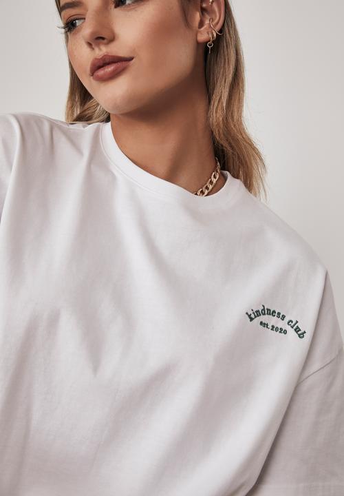 Factorie - Super relaxed graphic tee - white