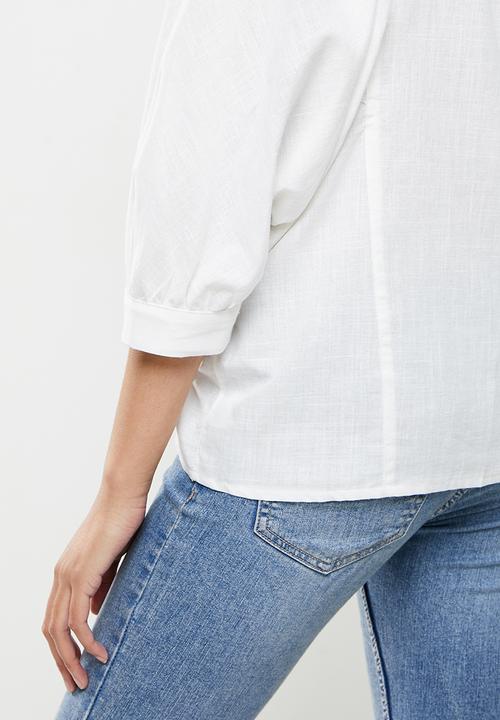 Trendyol - Balloon sleeves shirt - white