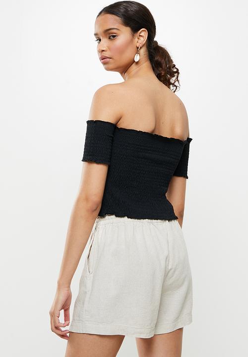 Trendyol - Siyah giped knitted blouse - black
