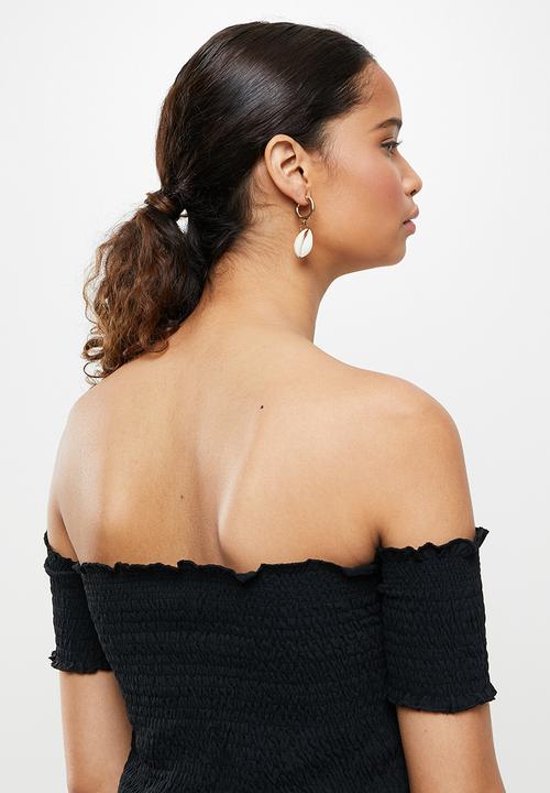 Trendyol - Siyah giped knitted blouse - black