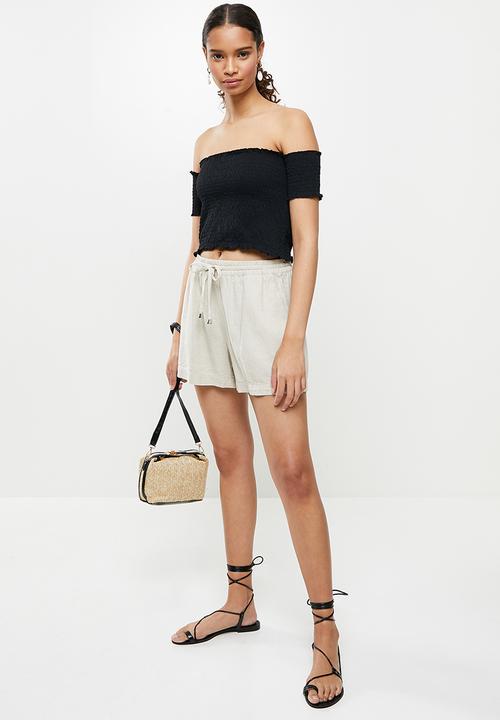 Trendyol - Siyah giped knitted blouse - black
