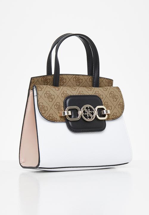 GUESS - Hensely mini satchel - latte multi