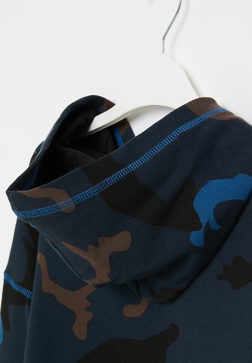 Rebel Republic - Boys camo hoodie - navy