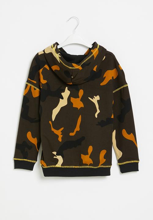 Rebel Republic - Boys camo hoodie - brown