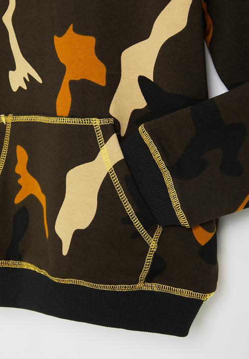 Rebel Republic - Boys camo hoodie - brown