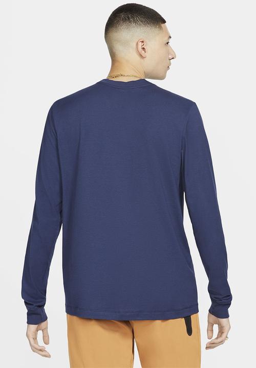 Nike - Nike nsw club tee long sleeve - midnight navy & white