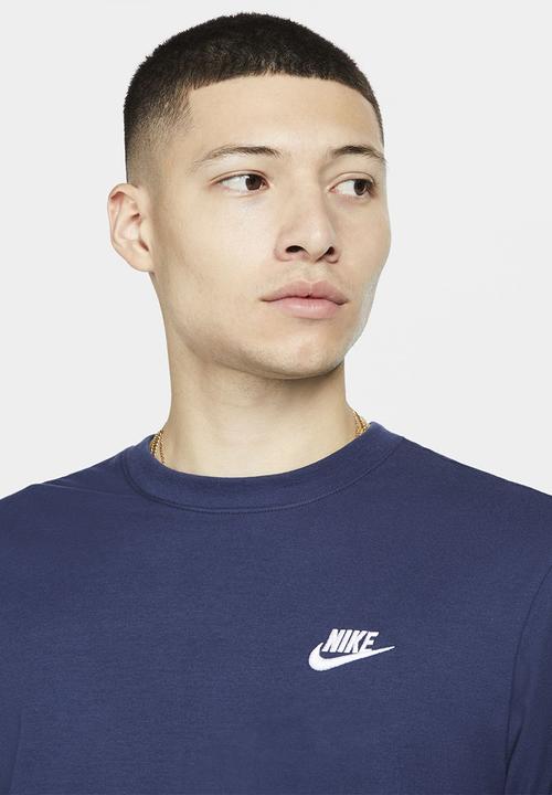 Nike - Nike nsw club tee long sleeve - midnight navy & white