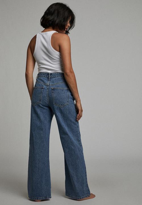 Cotton On - Petite wide leg jean - lucky blue