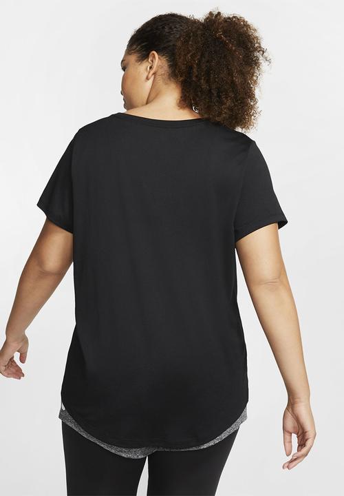 Nike - Plus nike dry leg tee crew - black & white