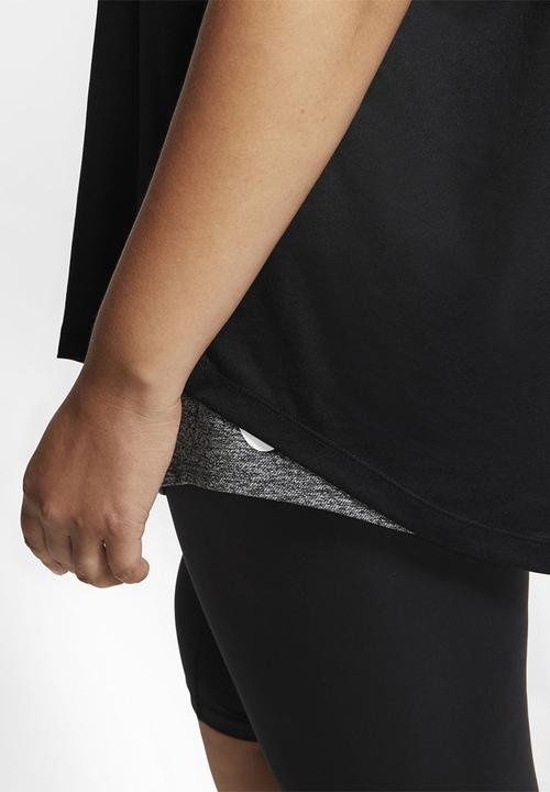 Nike - Plus nike dry leg tee crew - black & white