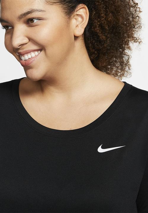 Nike - Plus nike dry leg tee crew - black & white