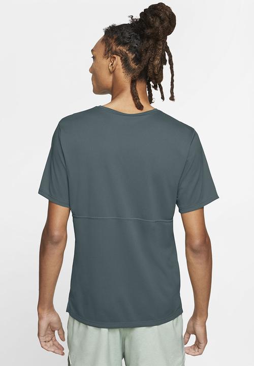 Nike - M nk df run top short sleeve - hasta/reflective silv