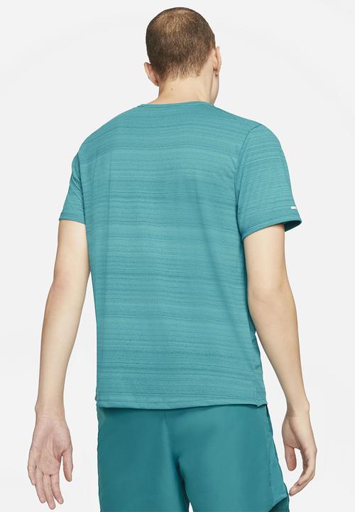 Nike - M nk df miler top short sleeve - blue 