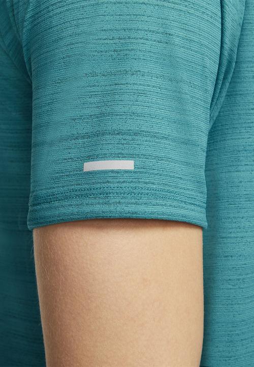 Nike - M nk df miler top short sleeve - blue 