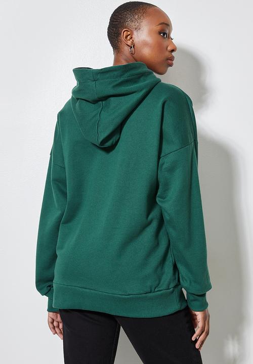 Superbalist - Longline hoodie - deep green