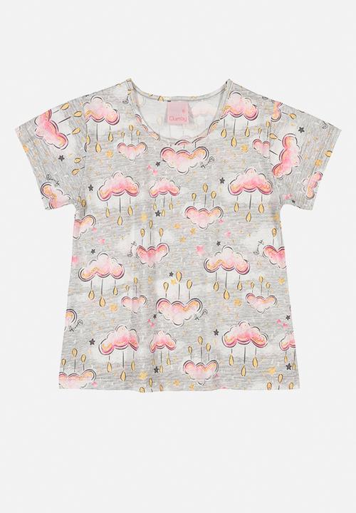 Quimby - Girls clouds pj set - grey