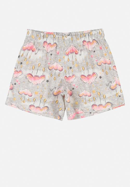 Quimby - Girls clouds pj set - grey