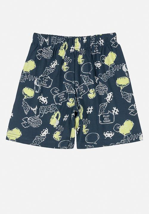 Quimby - Boys multi print pj set - navy