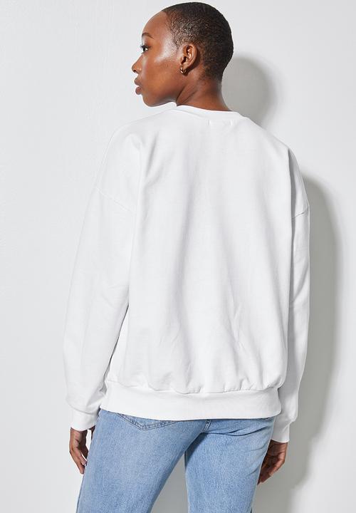 Superbalist - Slogan crew sweat - white