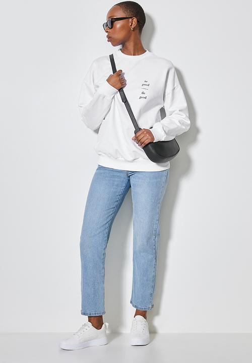 Superbalist - Slogan crew sweat - white