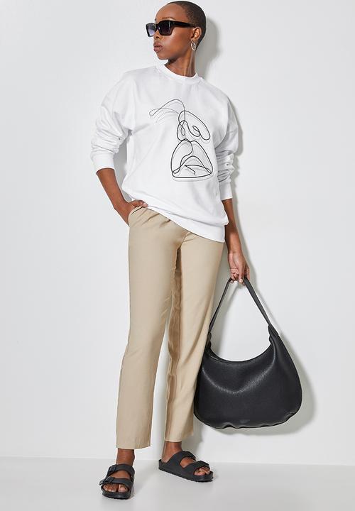 Superbalist - Graphic crew sweat - white