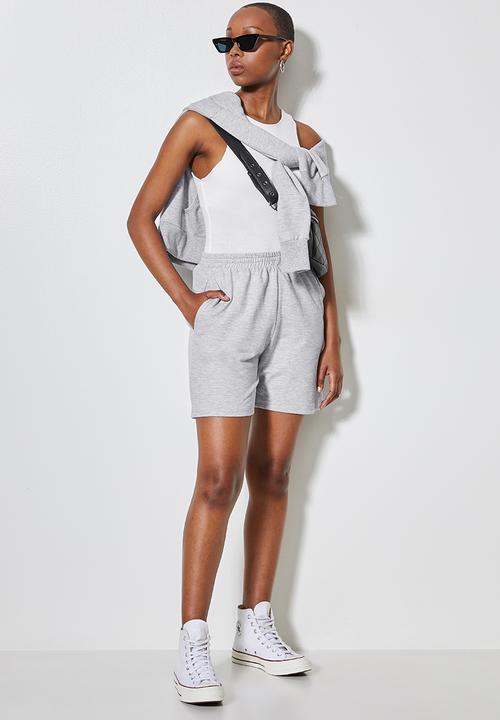 Superbalist - Longer jogger shorts - light grey melange