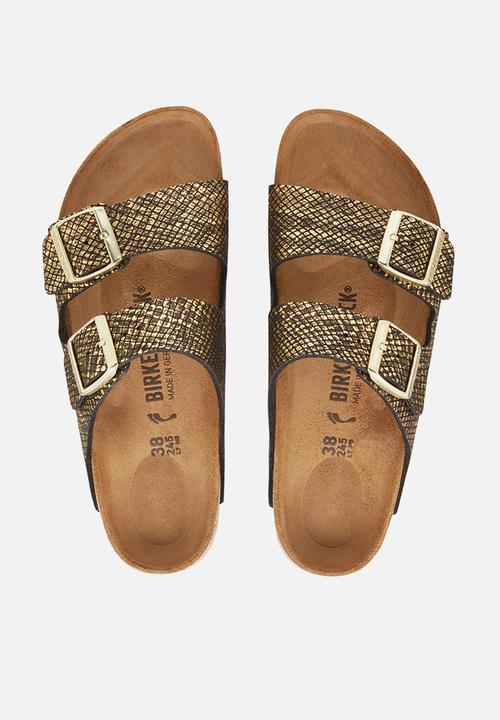 Birkenstock - Arizona regular - shiny python black / gold