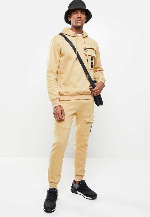 Lonsdale - Cargo hoody trackbottom - beige