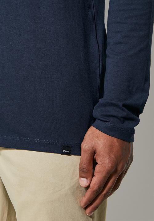 Superbalist - Nate long sleeve crew neck tee - navy 