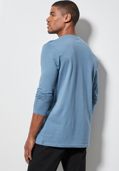 Superbalist - Nate long sleeve crew neck tee - blue 