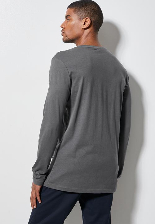 Superbalist - Nate long sleeve crew neck tee - grey 