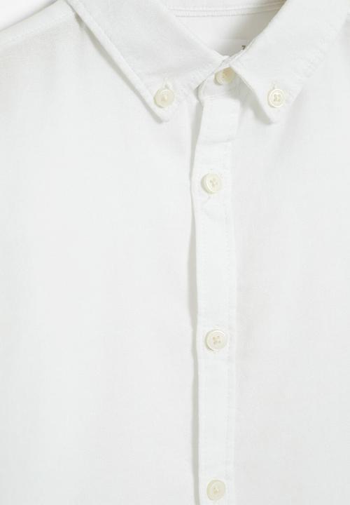 MANGO - Shirt oxford - white