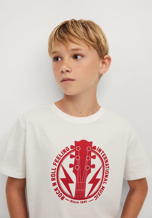 MANGO - T-shirt rock - white