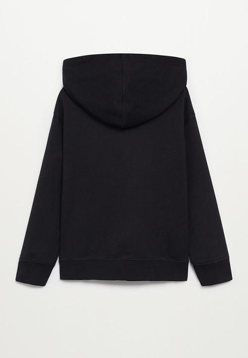 MANGO - Sweatshirt hood - black